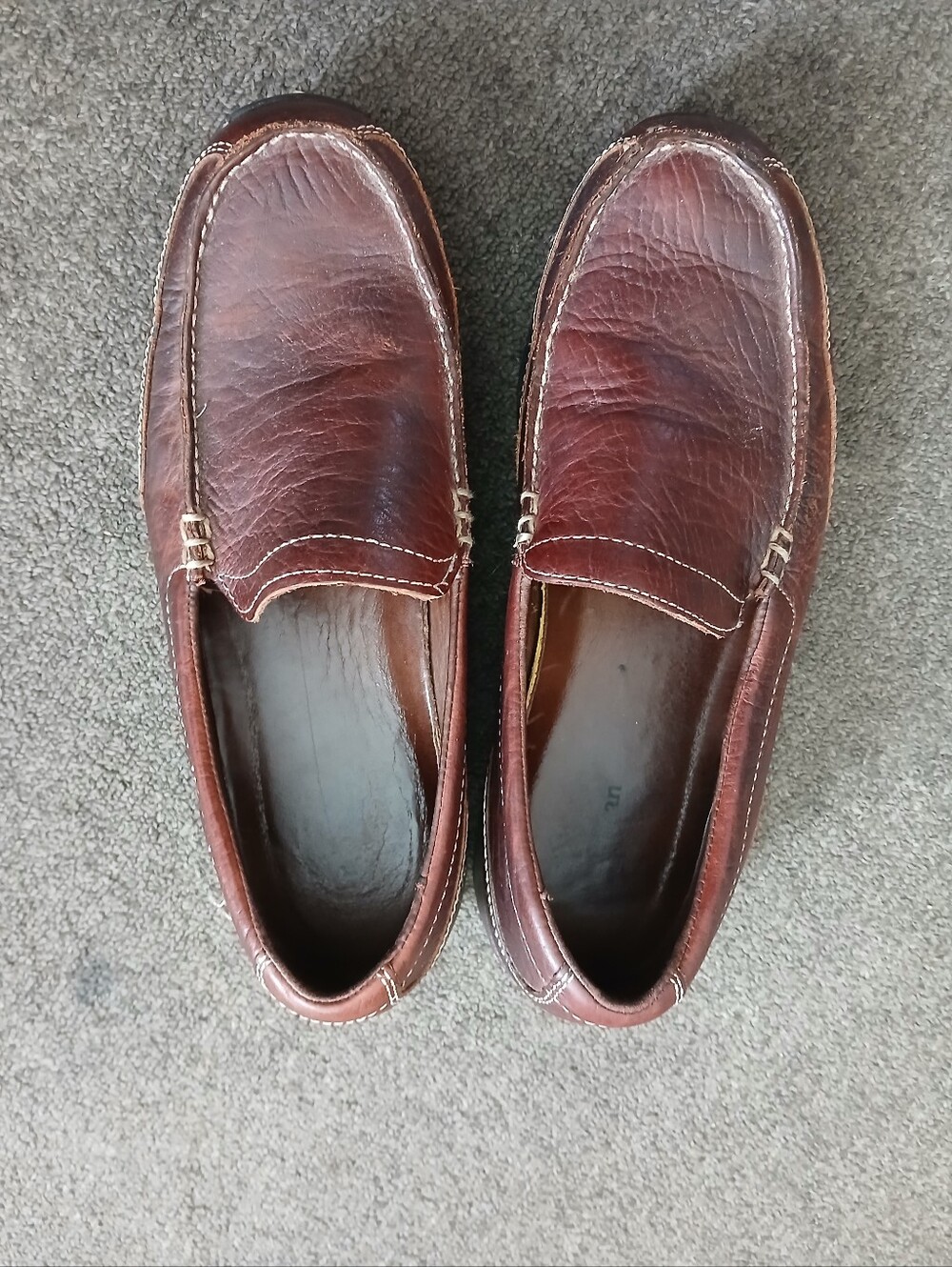 L.L. Bean Slip On Loafers MENS 10 Wide Brown Shoes.
